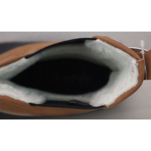 Style & Co. Womens 10M Chestnut Brown Harlii PU Leather Pull-On Ankle Duck Boots - Picture 5 of 13